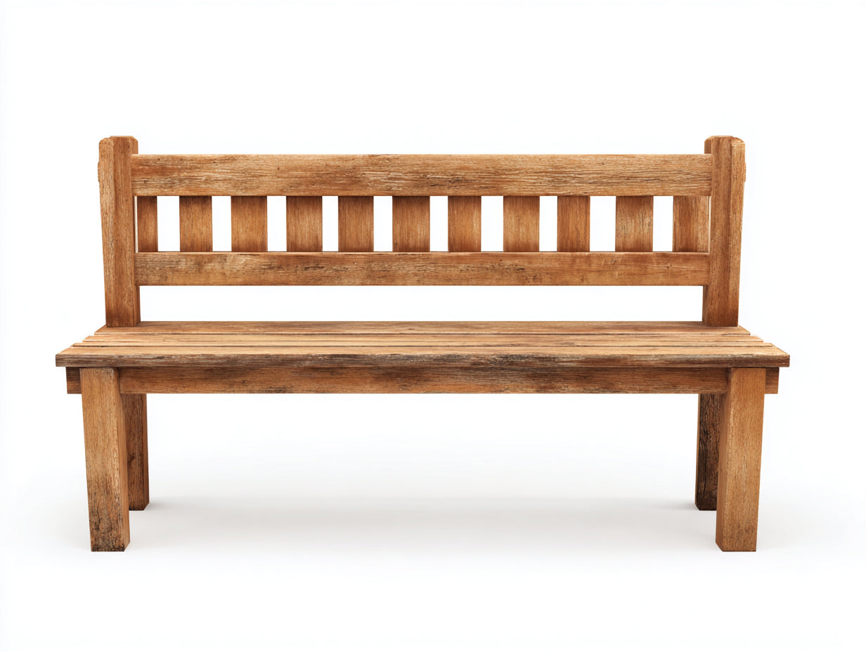 Banc de jardin - bois - 170x50x90 cm - bois naturel - classique rustique