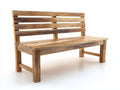 Banc de jardin - bois - 168x48x86 cm - bois naturel-brun - rustique