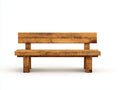 Banc de jardin - bois - 162x46x88 cm - bois naturel - rustique