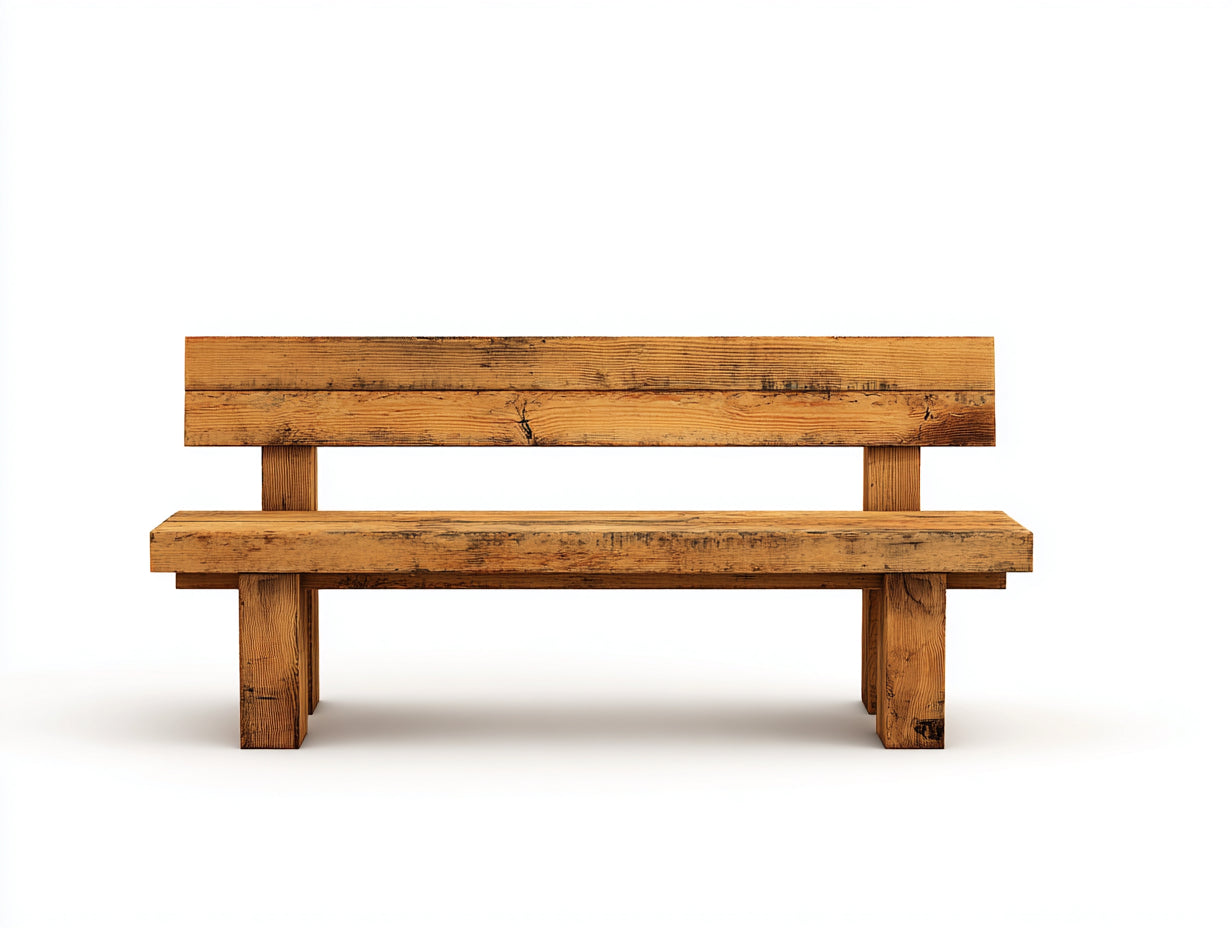 Banc de jardin - bois - 162x46x88 cm - bois naturel - rustique