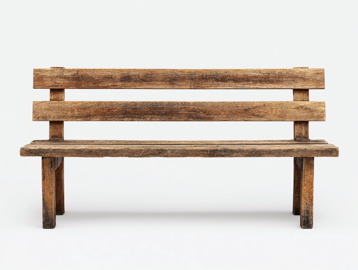 Banc de jardin - bois - 168x48x84 cm - bois naturel - rustique