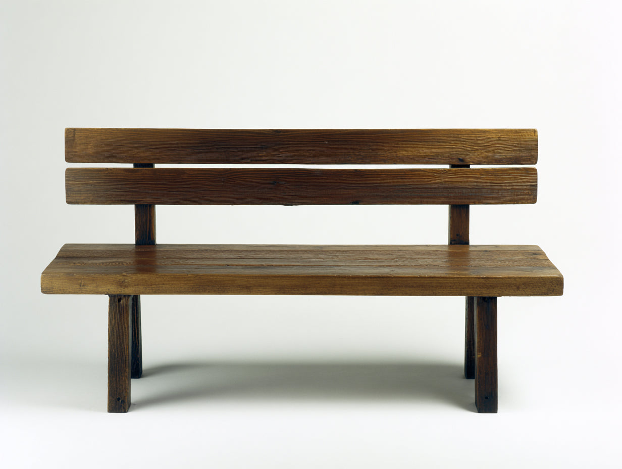 Banc de jardin - bois - 165x47x84 cm - bois brun - rustique