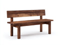 Banc de jardin - bois - 164x46x82 cm - bois brun - rustique