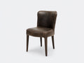 Chaise de salle à manger - cuir synthétique - 50x48x83 cm - marron foncé - contemporain